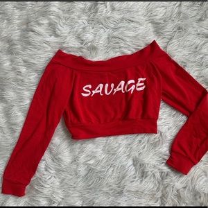 long sleeve crop top